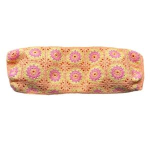 Ninety-Nine | Orange Pink Crochet Halter Bikini Tube Top